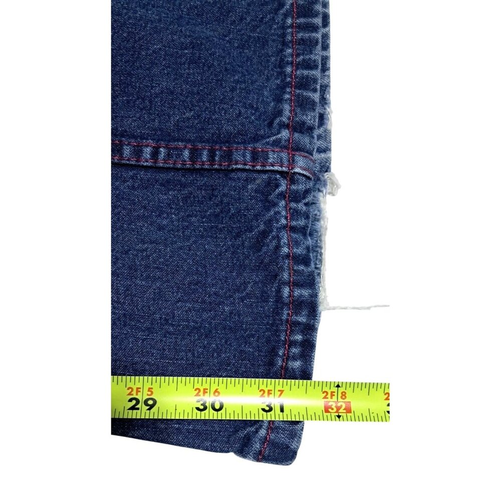 Joe Martino Flared Jeans Womens Size M Blue Cotton Denim Unique Stitch Design Vi - Picture 16 of 16